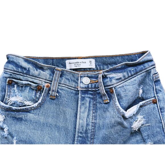 Abercrombie The Skinny High Rise Jeans Size 2 Short - Picture 3 of 5